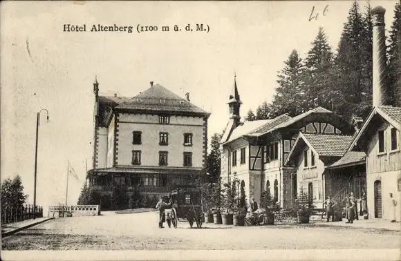 Ak Münstertal Elsaß Haut Rhin, Hotel Altenberg, Restaurant