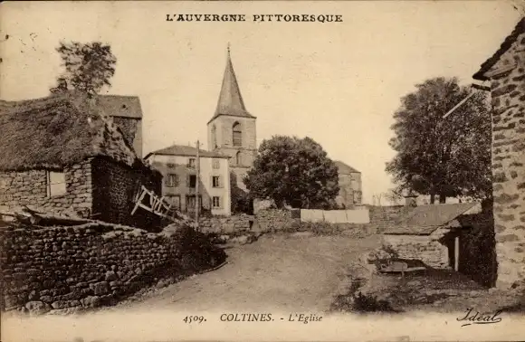 Ak Coltines Cantal, Kirche