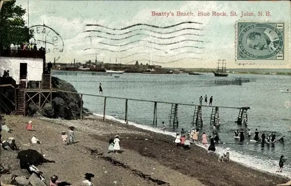 Ak St. John New Brunswick Kanada, Beatty's Beach, Blue Rock