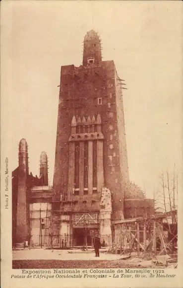 Ak Marseille Bouches du Rhône, Exposition Coloniale 1922, Palais de l'Afrique Occidentale Francaise