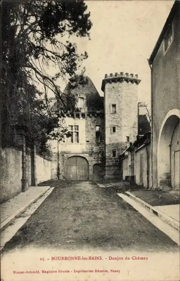 Ak Bourbonne les Bains Haute Marne, Donjon du Chateau