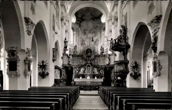 Ak Gotteszell in Niederbayern, Pfarrkirche, Inneres