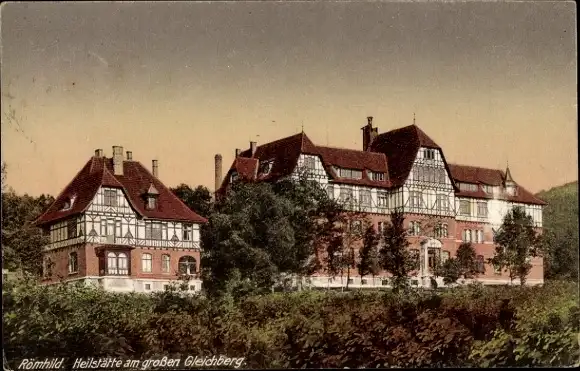 Ak Römhild in der Region Grabfeld Thüringen, Heilstätte am großen Gleichberg