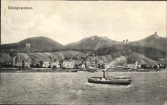 Ak Königswinter am Rhein, Dampfer