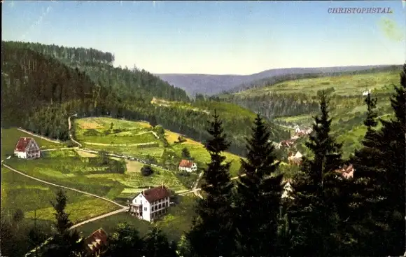 Ak Freudenstadt im Schwarzwald, Christophstal, Panorama