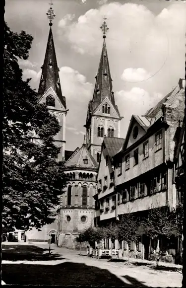 Ak Boppard am Rhein, Altstadt mit Severuskirche