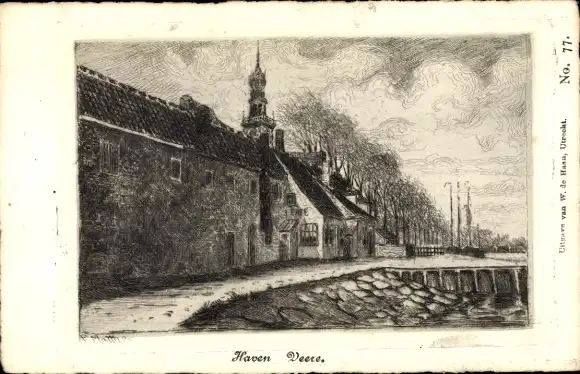 Künstler Ak Veere Zeeland Niederlande, Hafen