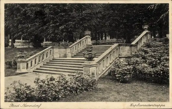 Ak Bad Nenndorf an der Weser, Esplanadetreppe