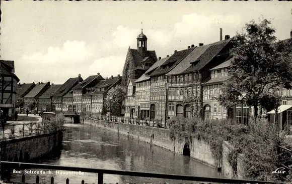 Ak Bad Salzdetfurth Niedersachsen, Hauptstraße, Fachwerkhäuser