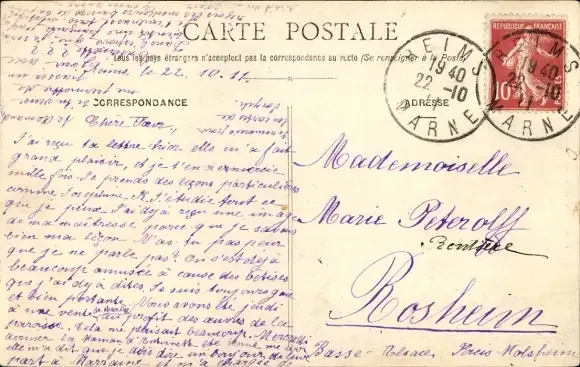 Ak Reims Marne, Maintenon Institution