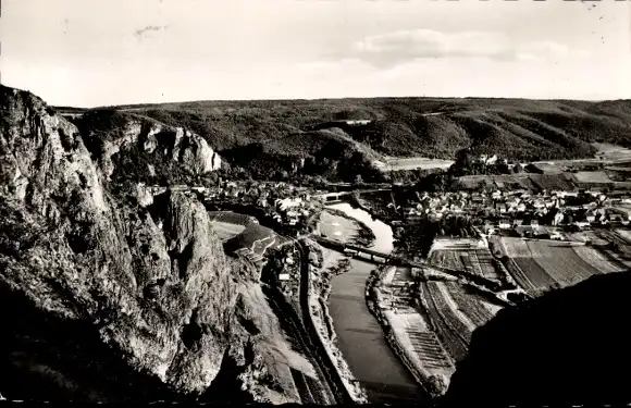 Ak Traisen an der Nahe, Rotenfels, Blick vom Rotenfels, Bad Münder