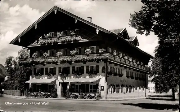 Ak Oberammergau in Oberbayern, Hotel Wolf