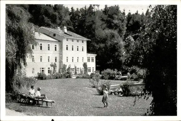 Ak Wartenberg Oberbayern, Sanatorium Wartenberg, Dr. Hans Selmair, Park