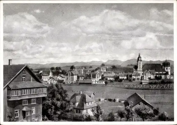 Ak Lindenberg im Allgäu Schwaben, gegen Hochgrat, Panorama