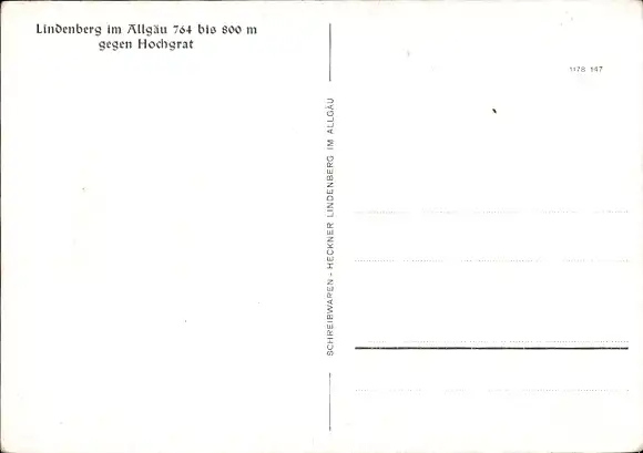 Ak Lindenberg im Allgäu Schwaben, gegen Hochgrat, Panorama