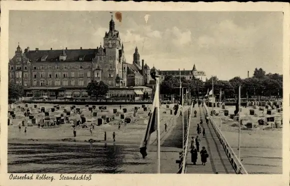 Ak Kołobrzeg Ostseebad Kolberg Pommern, Strandschloss
