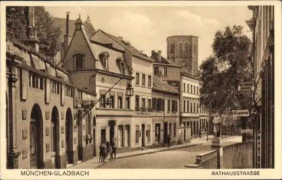 Ak Mönchengladbach am Niederrhein, Rathausstraße