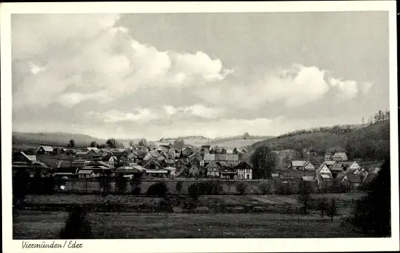 Ak Viermünden Frankenberg an der Eder, Totalansicht