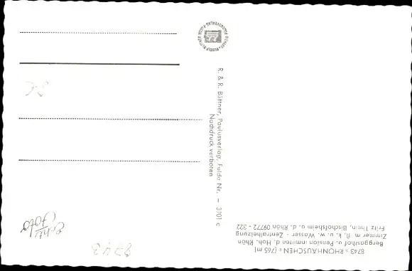 Ak Bischofsheim an der Rhön in Unterfranken, Berggasthof Rhönhäuschen, Inh. Fritz Thein