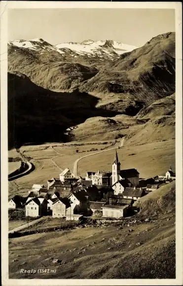 Ak Realp Uri Schweiz, Panorama