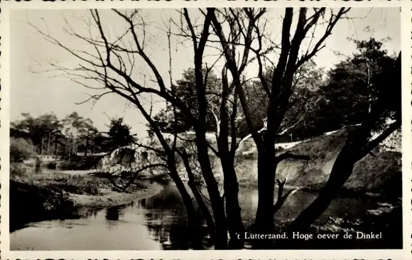 Ak De Lutte Overijssel, Lutterzand, De hoge oever de Dinkel