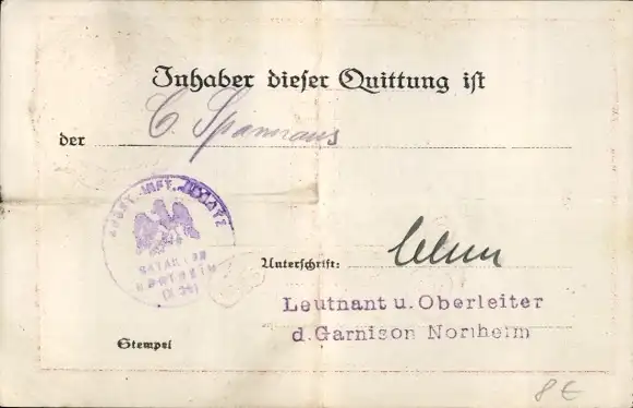 Ak Urkunde, Ludendorff-Spende, 3 Mark, Reichsadler, Quittung