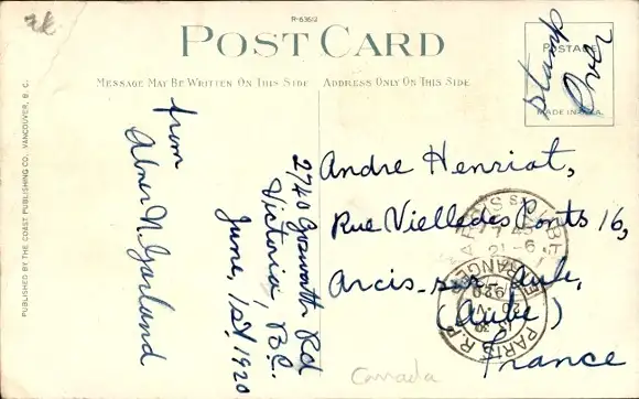 Ak Victoria British Columbia Kanada, Joan Crescent und Dunsmuir Castle