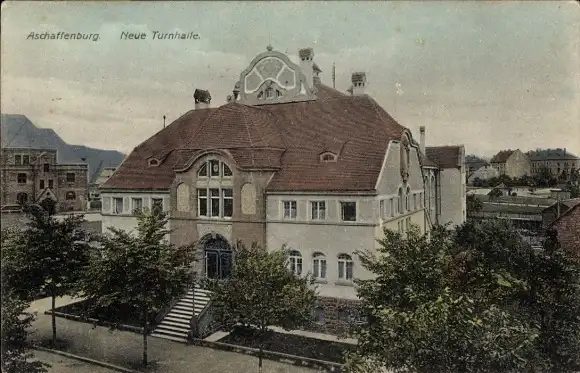 Ak Aschaffenburg in Unterfranken, Neue Turnhalle