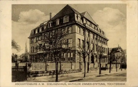 Ak Aschaffenburg in Unterfranken, Edelinenhaus, Mathilde Zimmer-Stiftung, Töchterheim