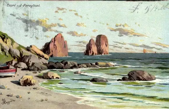 Künstler Ak Capri Neapel Campania, Faraglioni