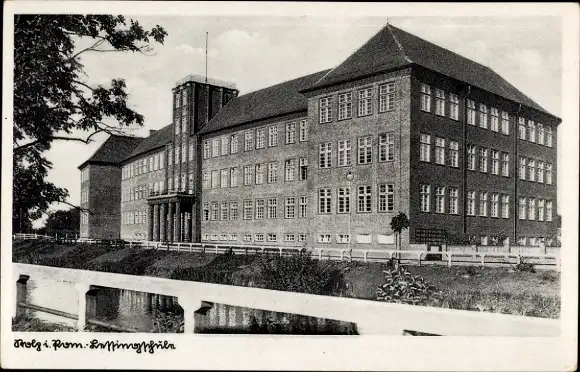 Ak Słupsk Stolp Pommern, Lessingschule