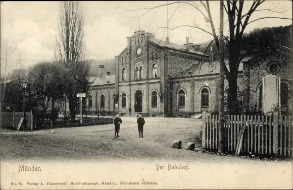 Ak Hann. Münden in Niedersachsen, Bahnhof