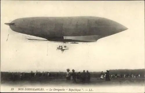 Ak Nos Dirigeables, Dirigeable Republique, Zeppelin, Luftschiff