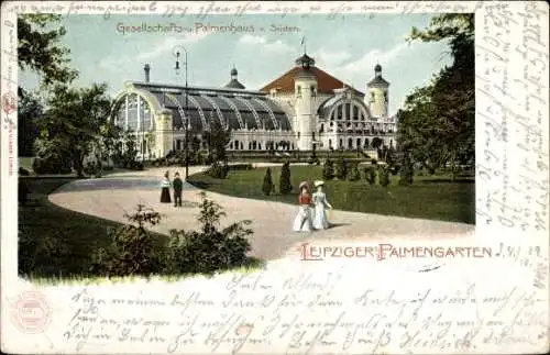 Ak Leipzig in Sachsen, Palmengarten, Gesellschafts- und Palmenhaus