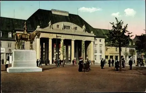 Ak Leipzig in Sachsen, Intern. Baufachausstellung 1913, Portal a. d. Reitzenhainer Str., Standbild