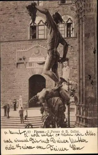 Ak Firenze Florenz Toscana, II Perseo di B. Cellini