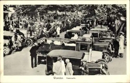 Ak Woerden Utrecht Niederlande, Käsemarkt, Lastwagen