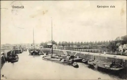 Ak Vreeswijk Utrecht, Königinnen-Schleuse