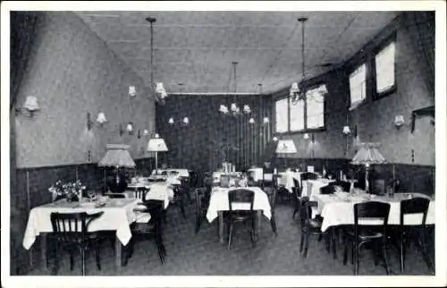 Ak Oldenzaal Overijssel, Hotel Restaurant Muller, Markt 10-14, Speisesaal