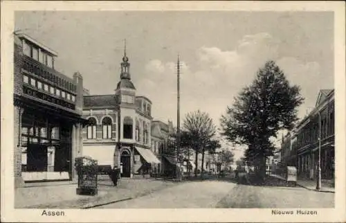 Ak Assen Drenthe Niederlande, Nieuwe Huizen