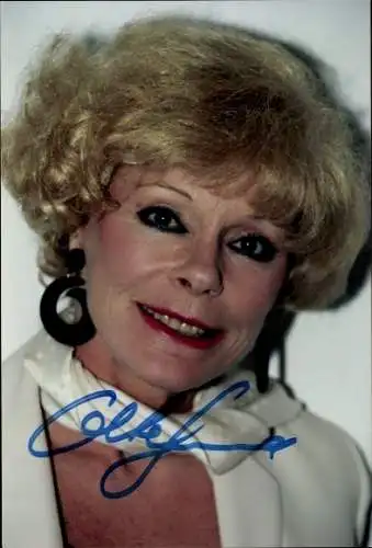 Foto Schauspielerin Elke Sommer, Portrait, Autogramm