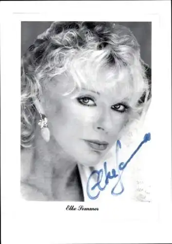 Ak Schauspielerin Elke Sommer, Portrait, Autogramm