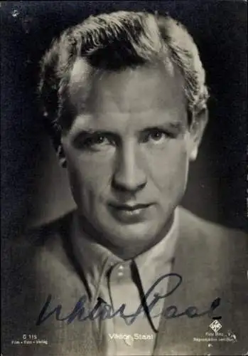 Ak Viktor Staal, Schauspieler, Portraitfoto, Autogramm,  Film Foto Verlag G 115