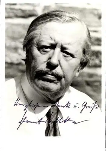 Foto Schauspieler Paul Dahlke, Portrait, Autogramm, Krawatte