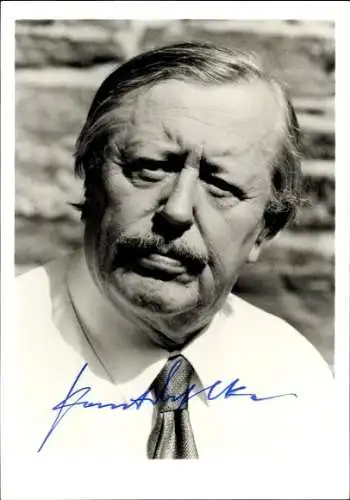 Foto Schauspieler Paul Dahlke, Portrait, Autogramm, Krawatte