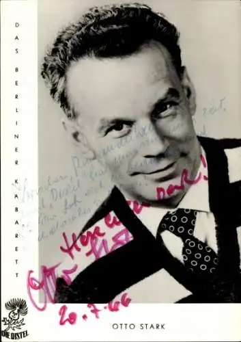 Ak Schauspieler Otto Stark, Portrait, Autogramm