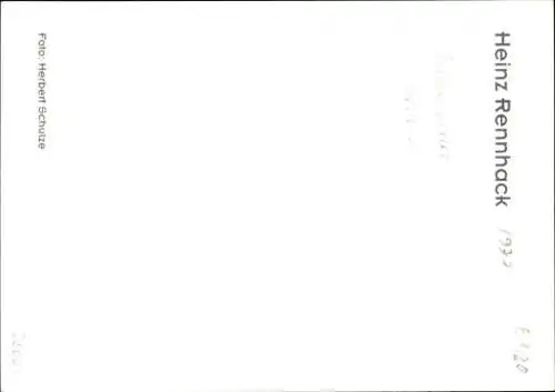 Ak Schauspieler Heinz Rennhack, Portrait, Autogramm