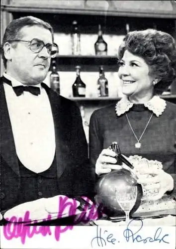 Ak Schauspielerin Hilli Reschl, Schauspieler Alfred Böhm, Portrait, Autogramm, Filmszene