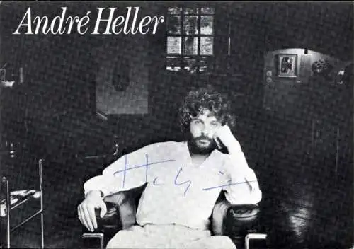 Ak Schauspieler André Heller, Portrait, Autogramm