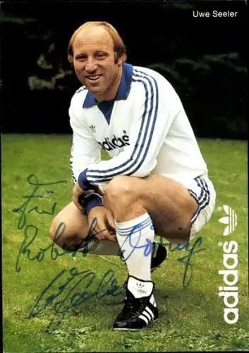 Ak Fußballspieler Uwe Seeler, Portrait, Autogramm